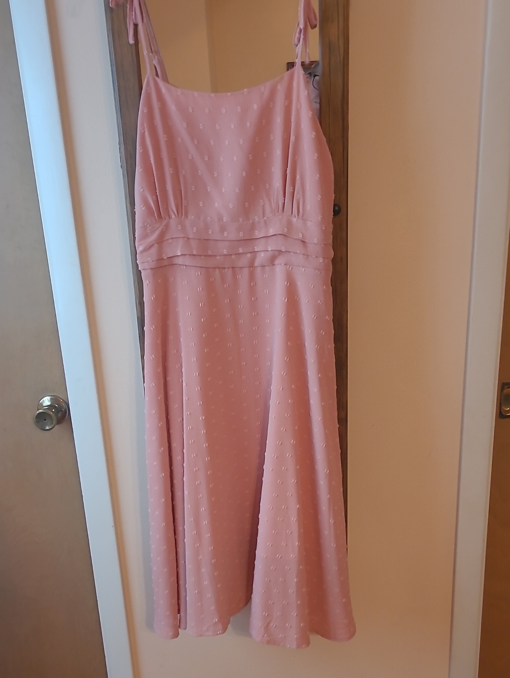 Light Pink Spaghetti Strap Midi Dress